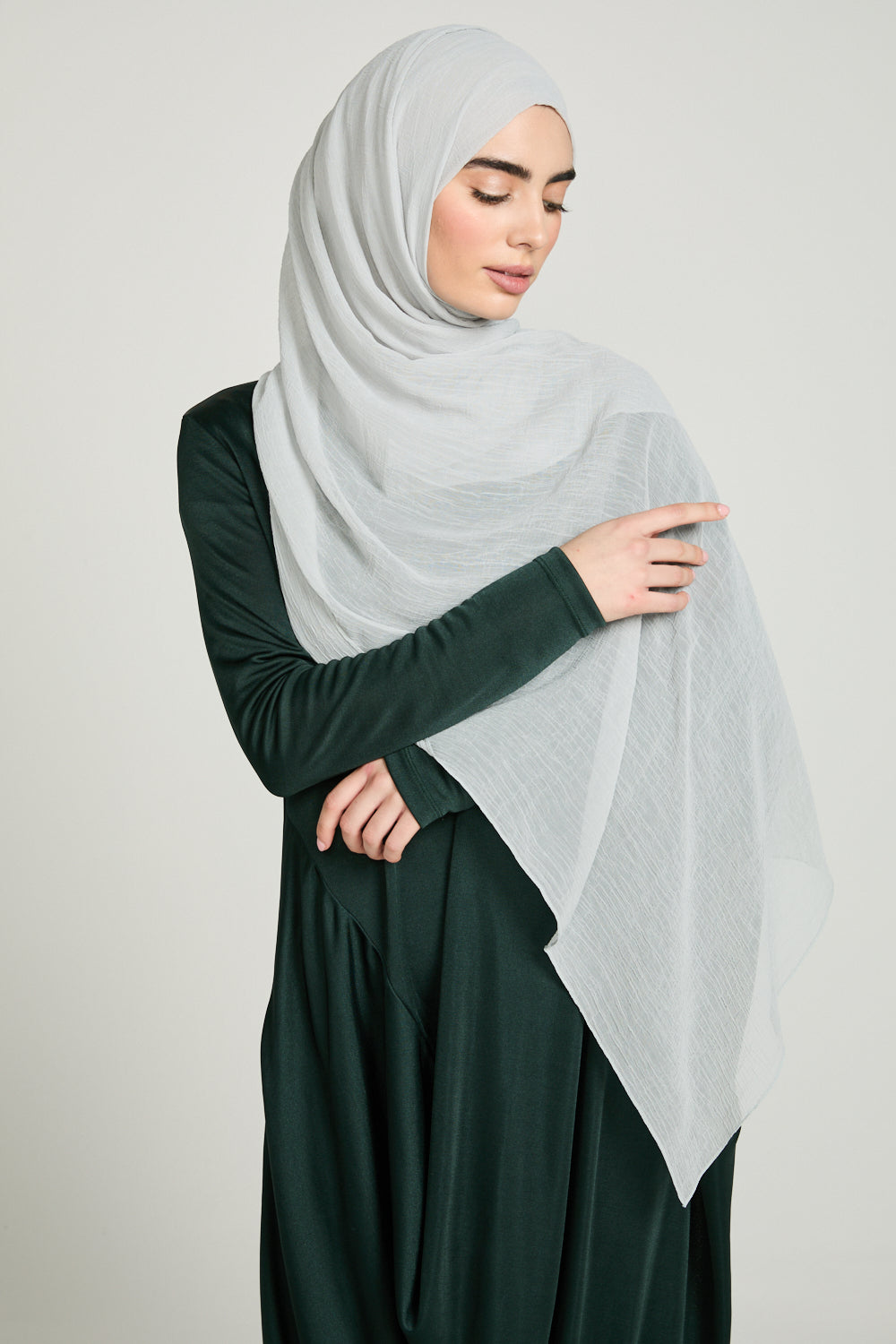 Hijab Froissé Doux Luxe - Pistache Glacée