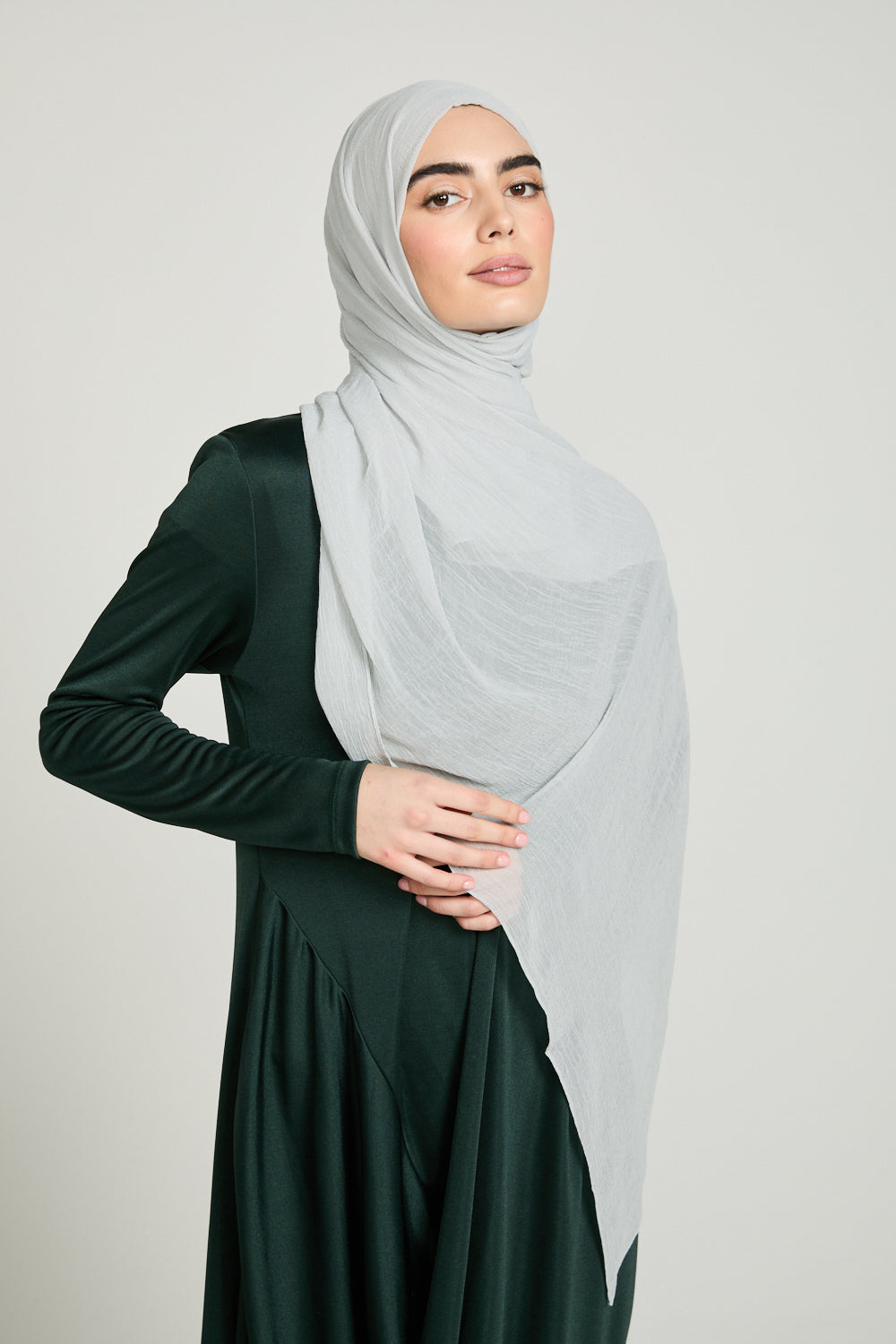 Hijab Froissé Doux Luxe - Pistache Glacée