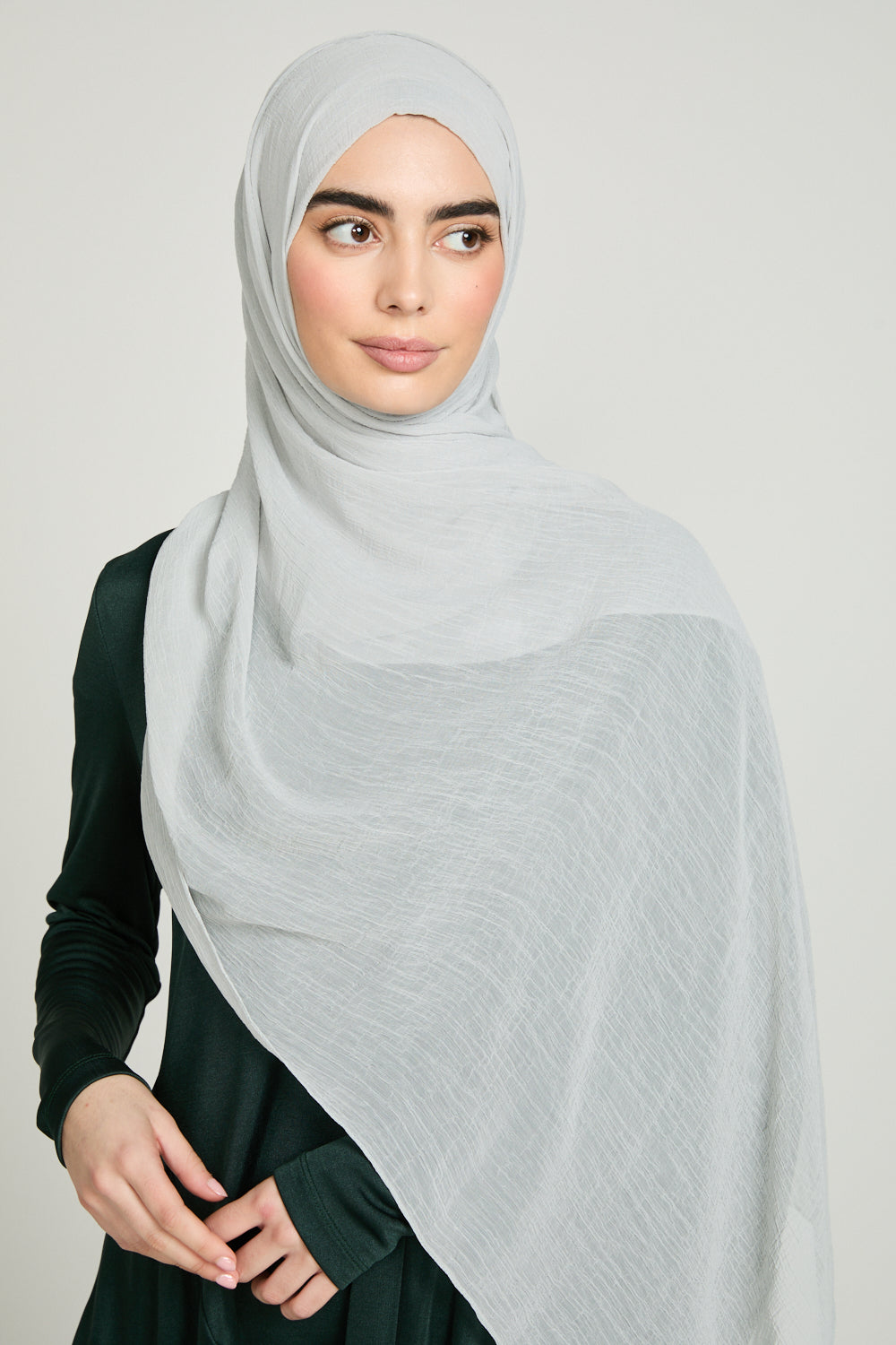 Hijab Froissé Doux Luxe - Pistache Glacée