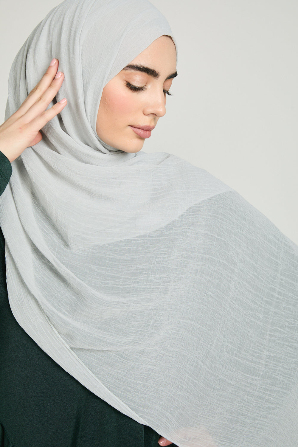 Hijab Froissé Doux Luxe - Pistache Glacée