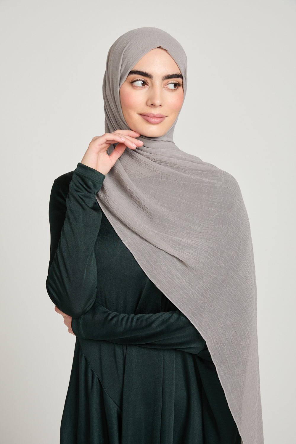 Hijab Froissé Doux Luxe - Taupe Vison