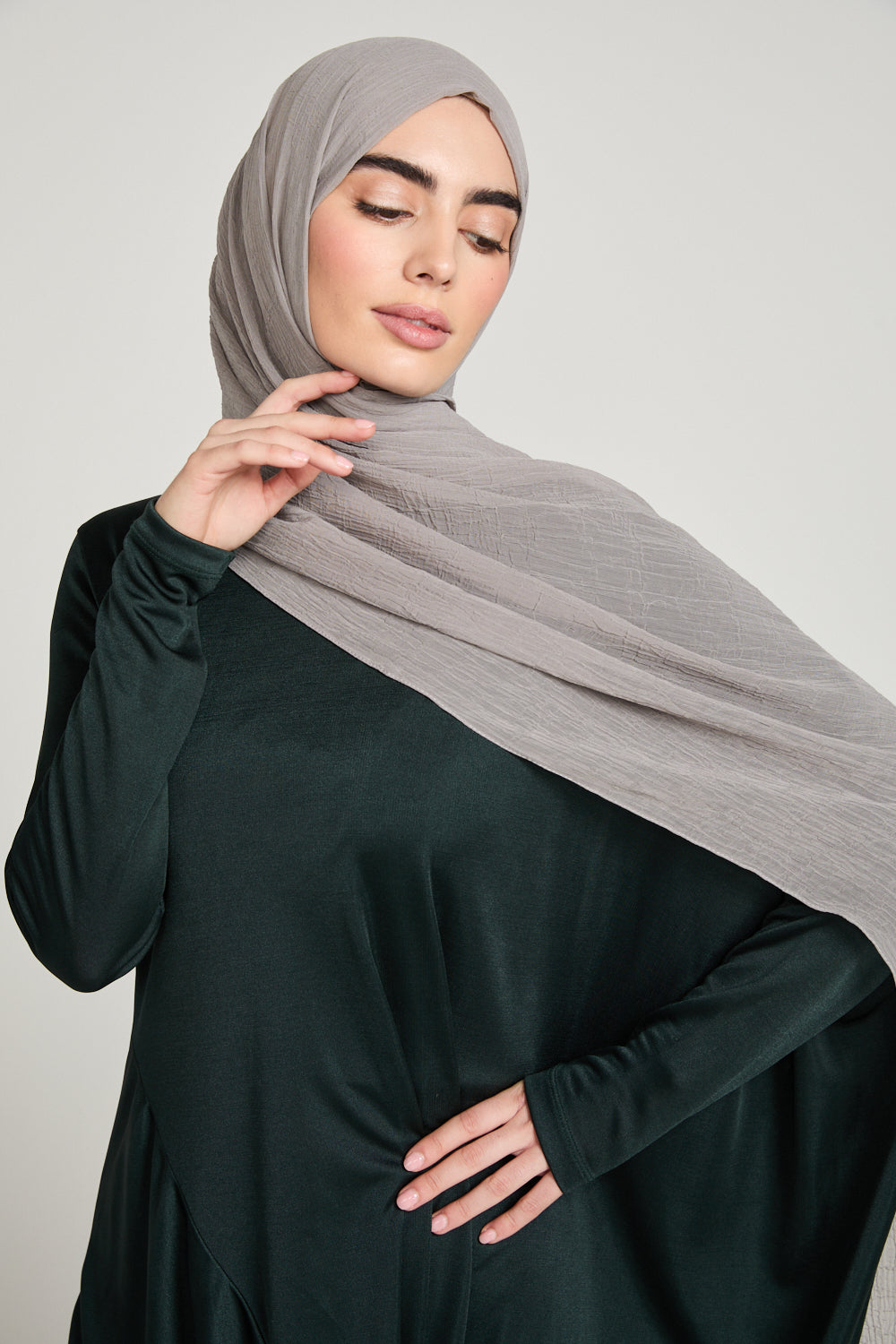 Hijab Froissé Doux Luxe - Taupe Vison