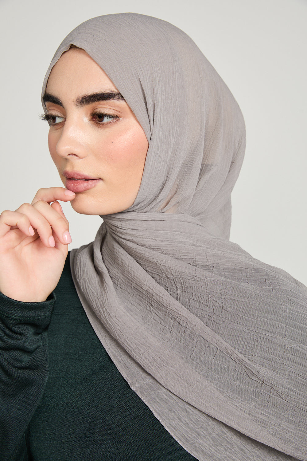 Hijab Froissé Doux Luxe - Taupe Vison