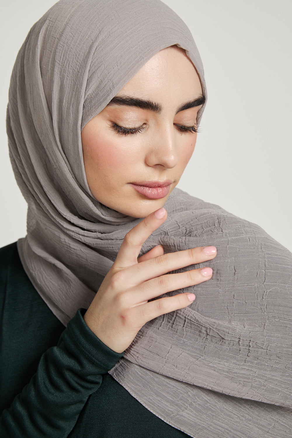 Hijab Froissé Doux Luxe - Taupe Vison