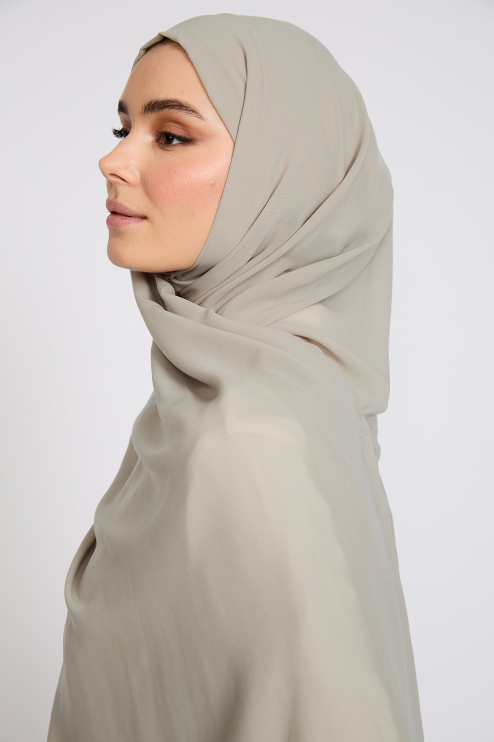 Hijab Georgette Luxe Doux - Taupe Sauge