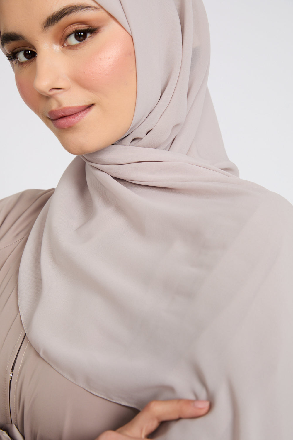 Hijab Georgette Luxe Doux - Beige Rosé