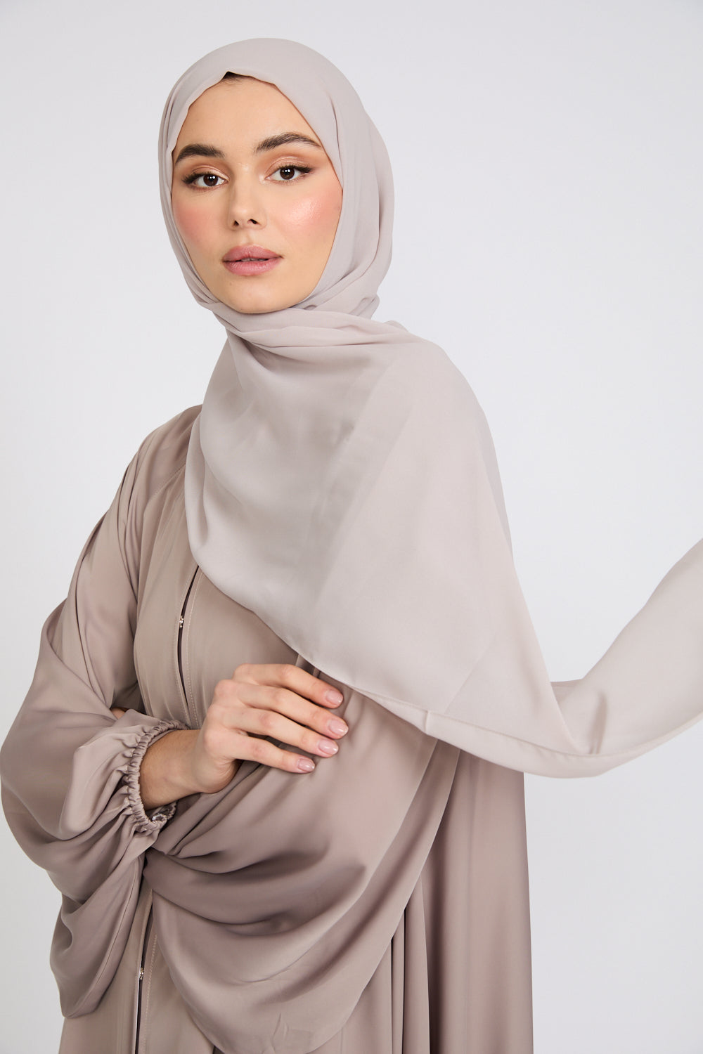 Hijab Georgette Luxe Doux - Beige Rosé