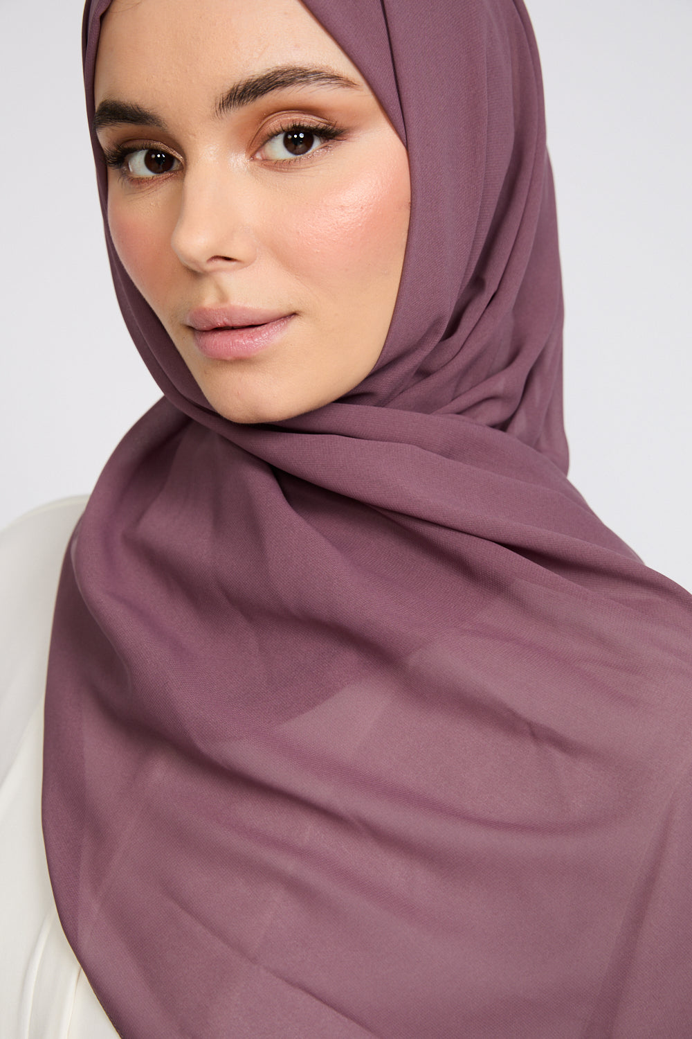 Hijab Georgette Luxe Doux - Brume de Mûre