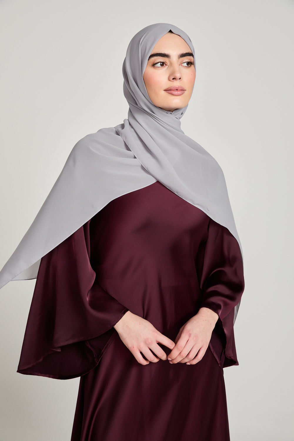 Hijab Georgette Luxe Doux - Gris Brumeux