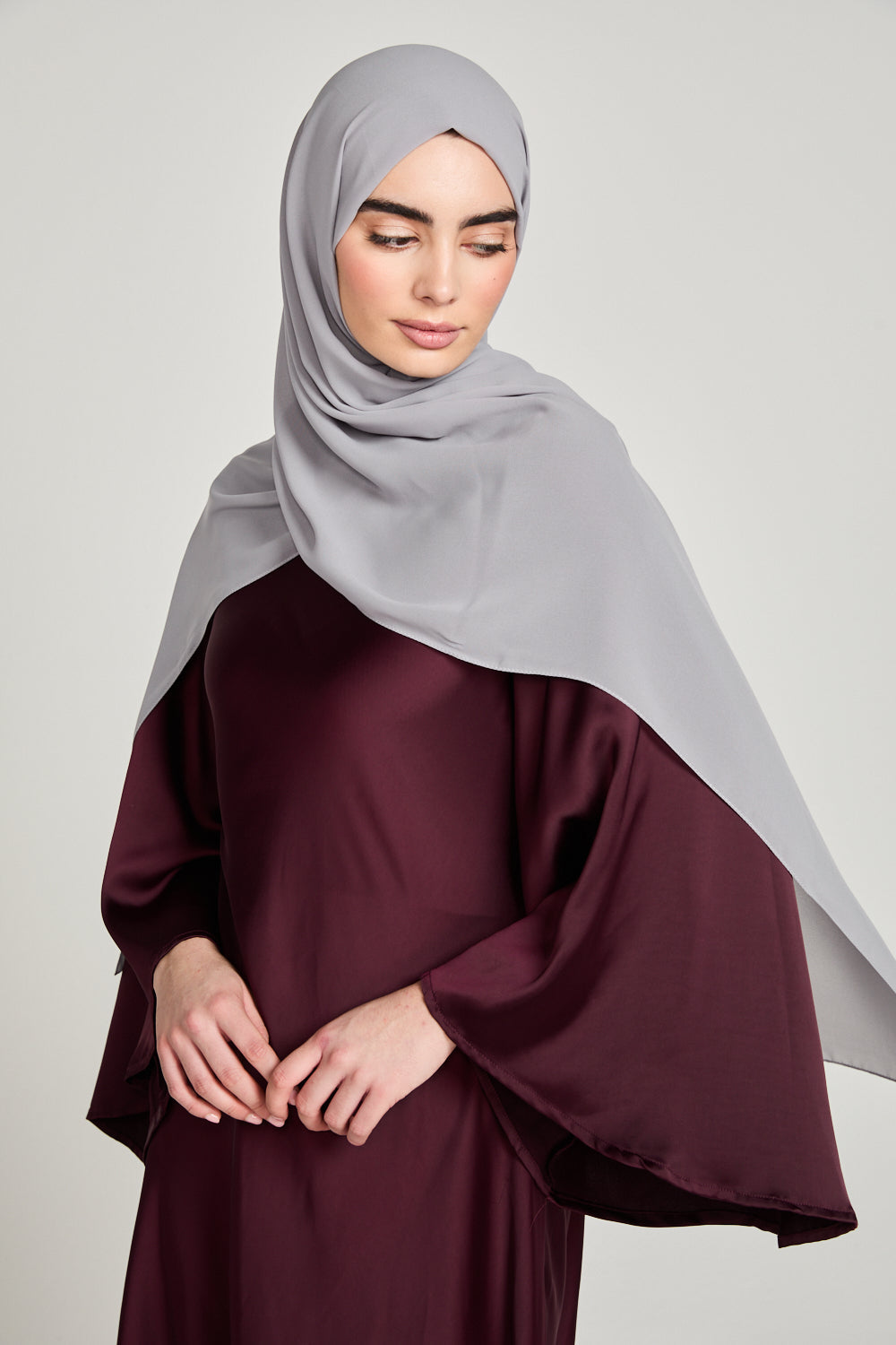 Hijab Georgette Luxe Doux - Gris Brumeux