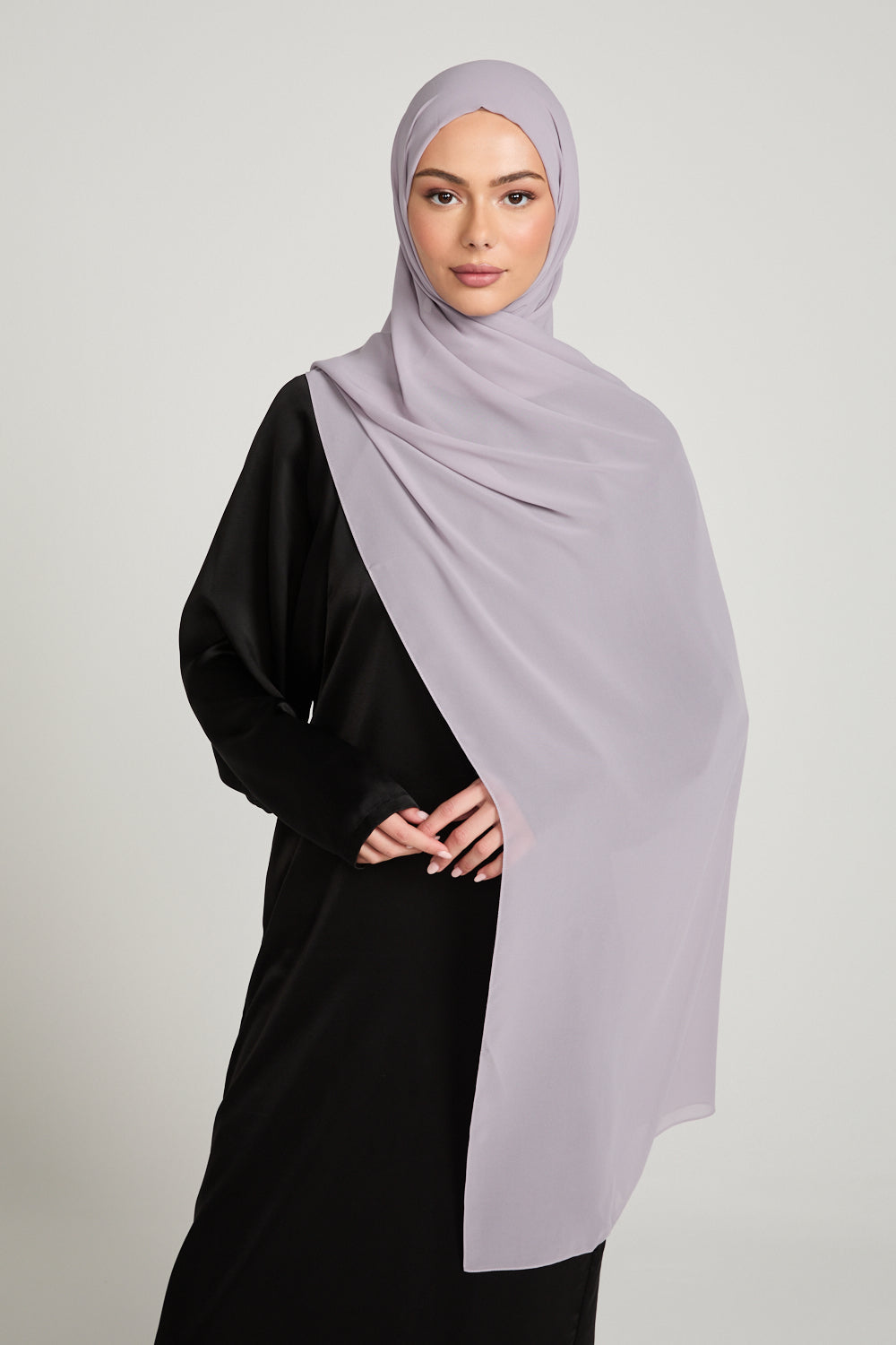 Hijab Georgette Luxe Doux - Lavande Poudrée