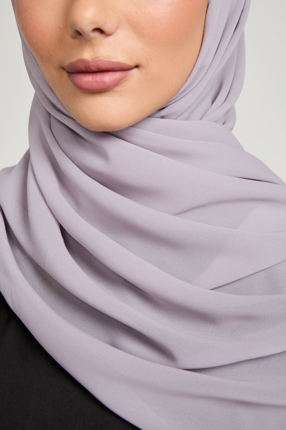 Hijab Georgette Luxe Doux - Lavande Poudrée