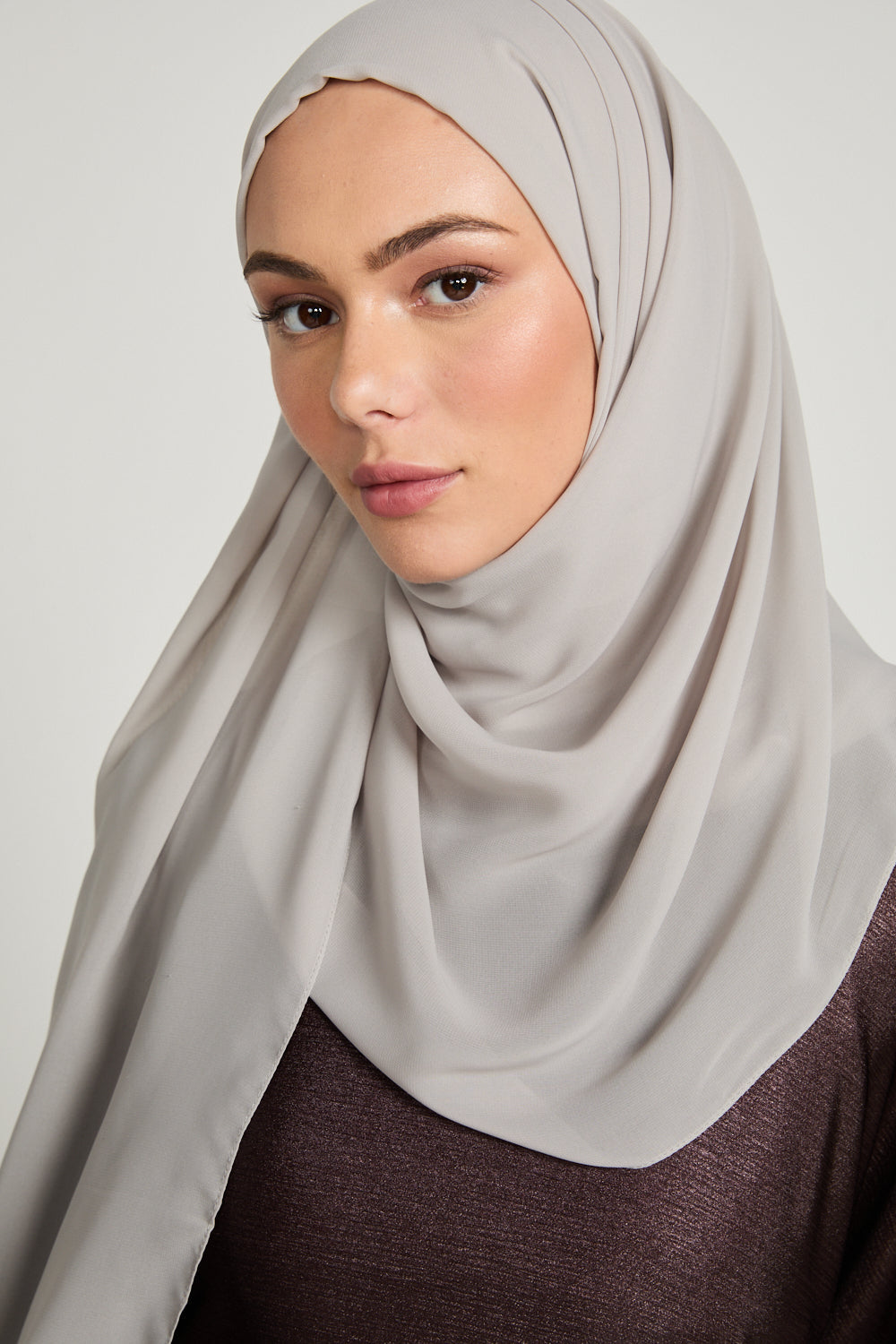Hijab Georgette Luxe Doux - Beige Nuageux