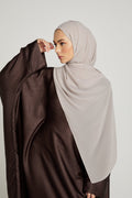 Hijab Georgette Luxe Doux - Beige Fumé