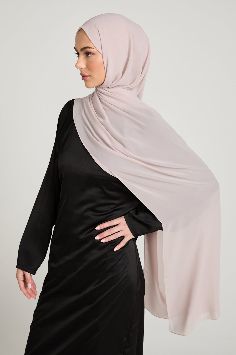 Hijab Georgette Luxe Doux - Poussière de Rose