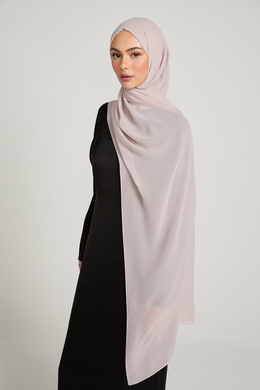 Hijab Georgette Luxe Doux - Poussière de Rose
