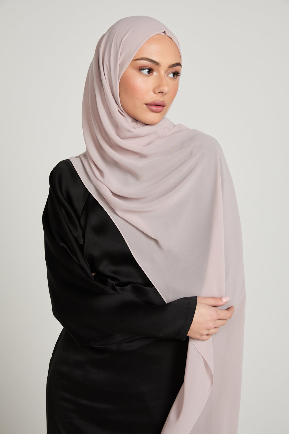 Hijab Georgette Luxe Doux - Poussière de Rose