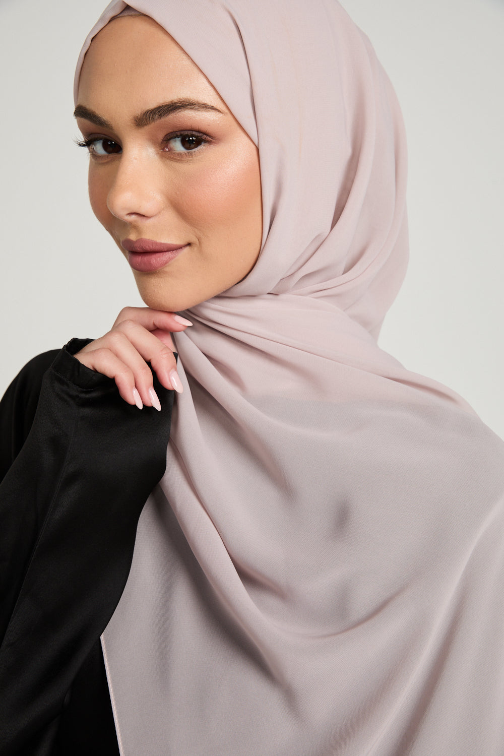 Hijab Georgette Luxe Doux - Poussière de Rose