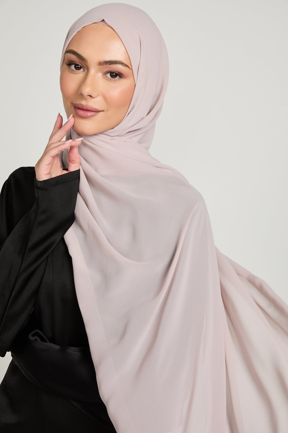 Hijab Georgette Luxe Doux - Poussière de Rose