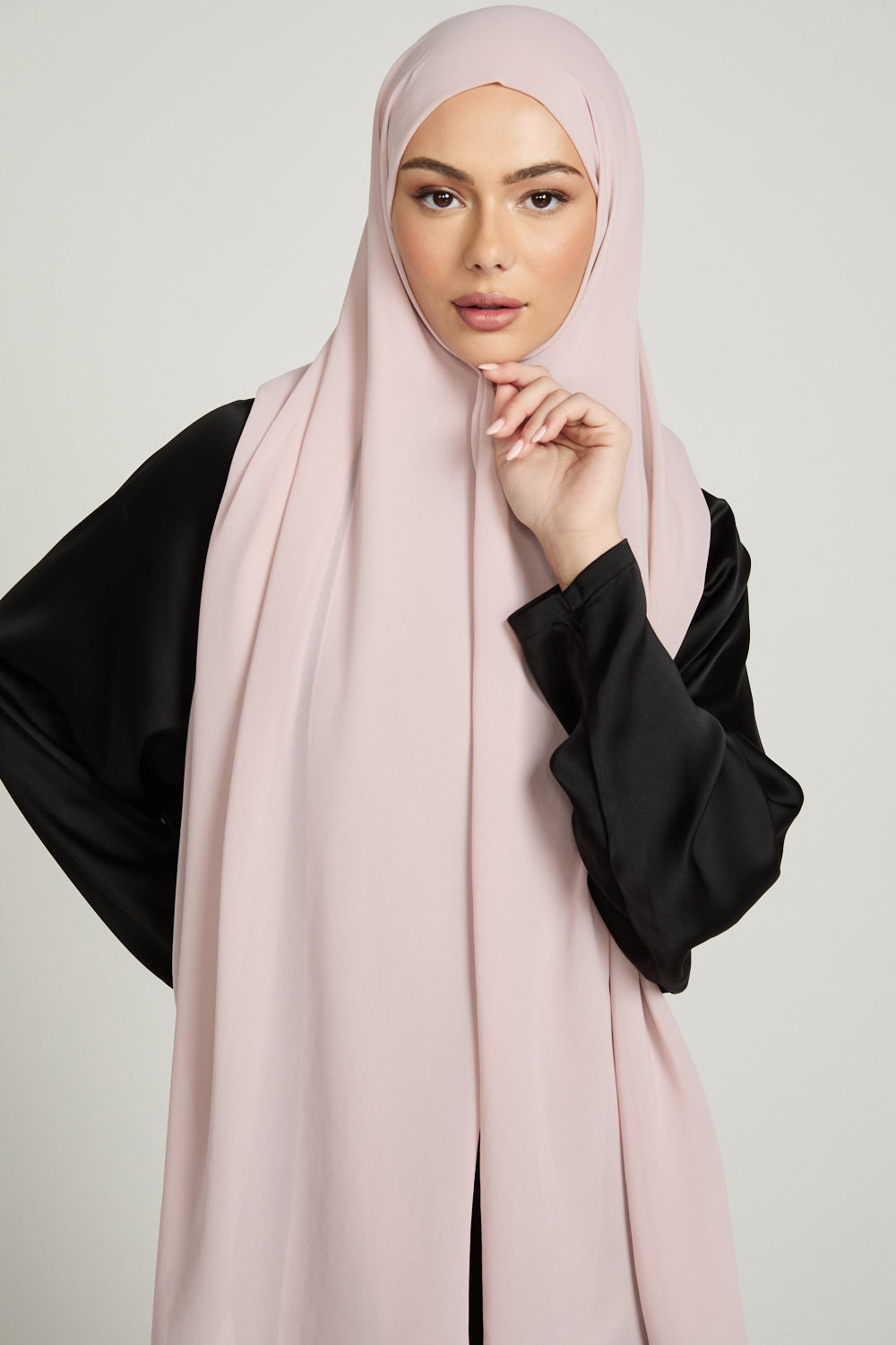 Hijab Georgette Luxe Doux - Rose Poudré