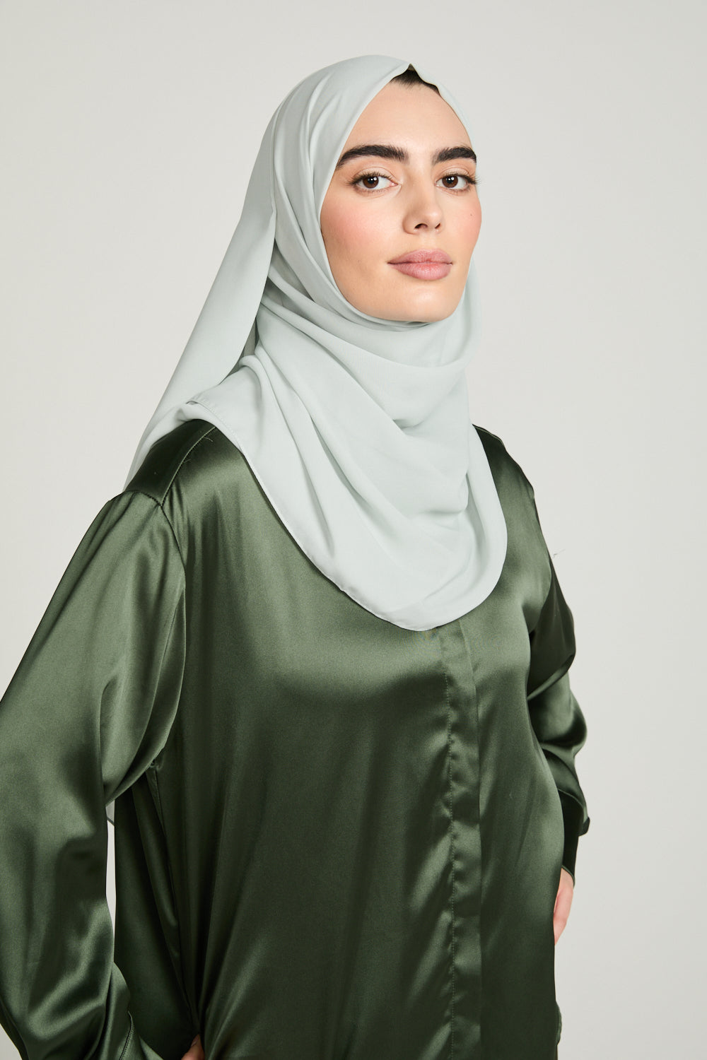 Hijab Georgette Luxe Doux - Menthe Givrée