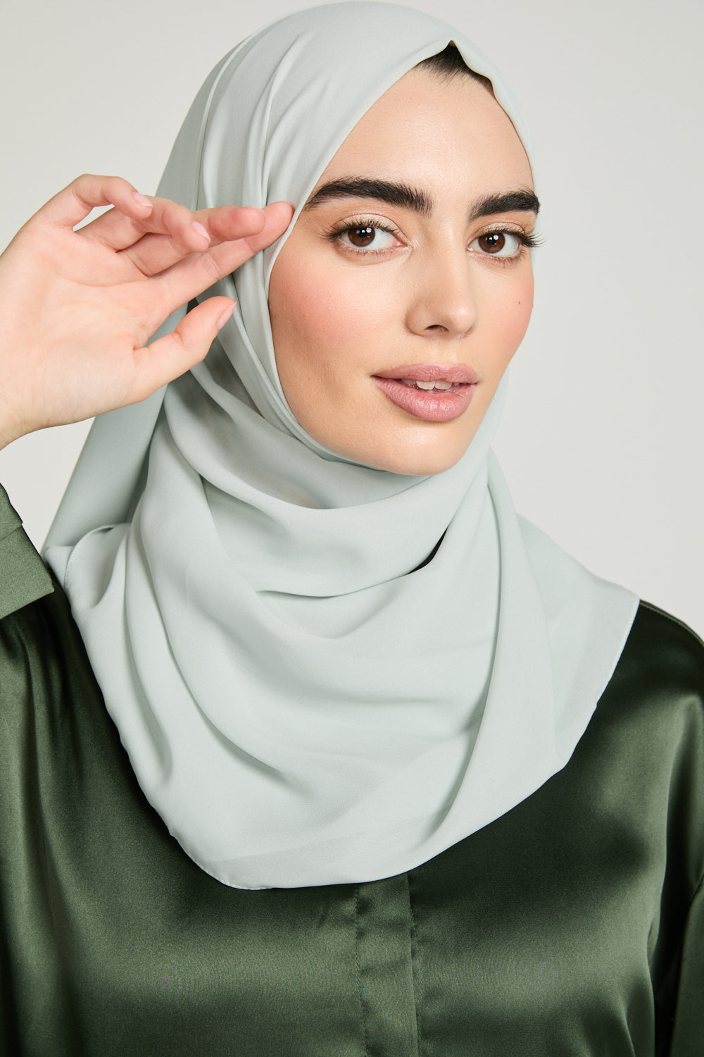 Hijab Georgette Luxe Doux - Menthe Givrée