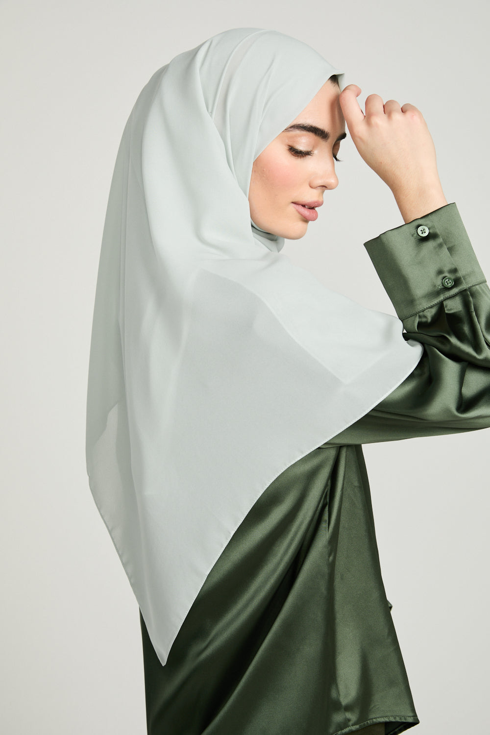Hijab Georgette Luxe Doux - Menthe Givrée