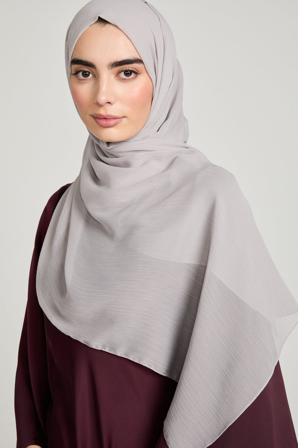 Hijab Mousseline Froissée Luxe - Poussière de Perle