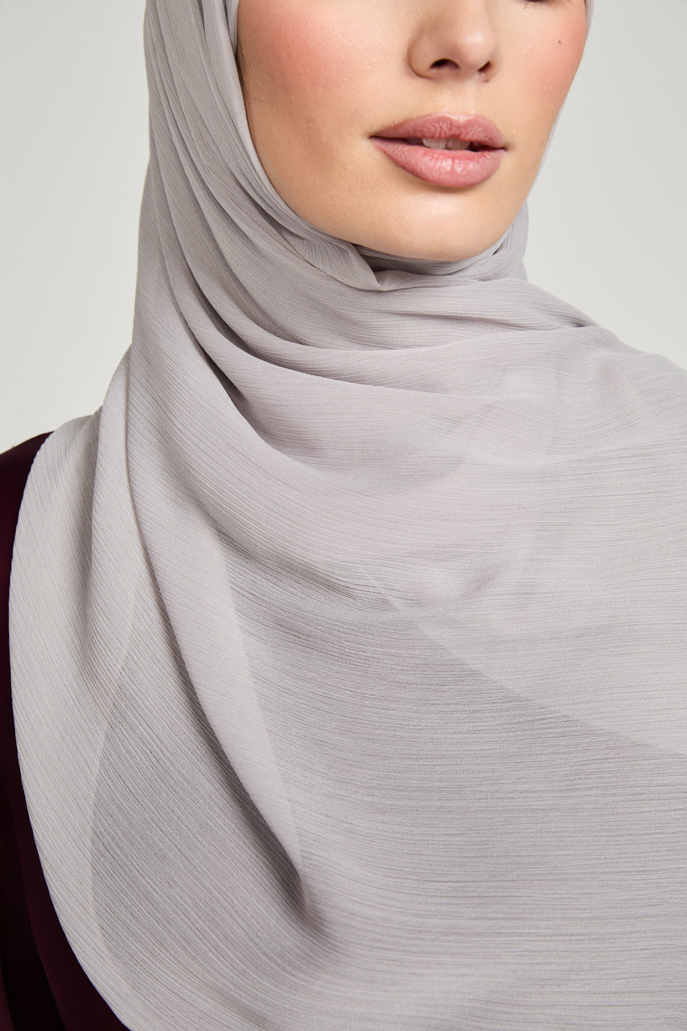 Hijab Mousseline Froissée Luxe - Poussière de Perle