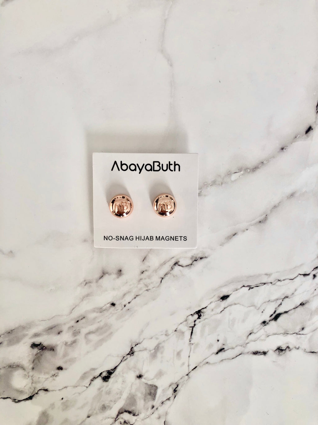 Lot de 2 Aimants Hijab Premium - Or Rose