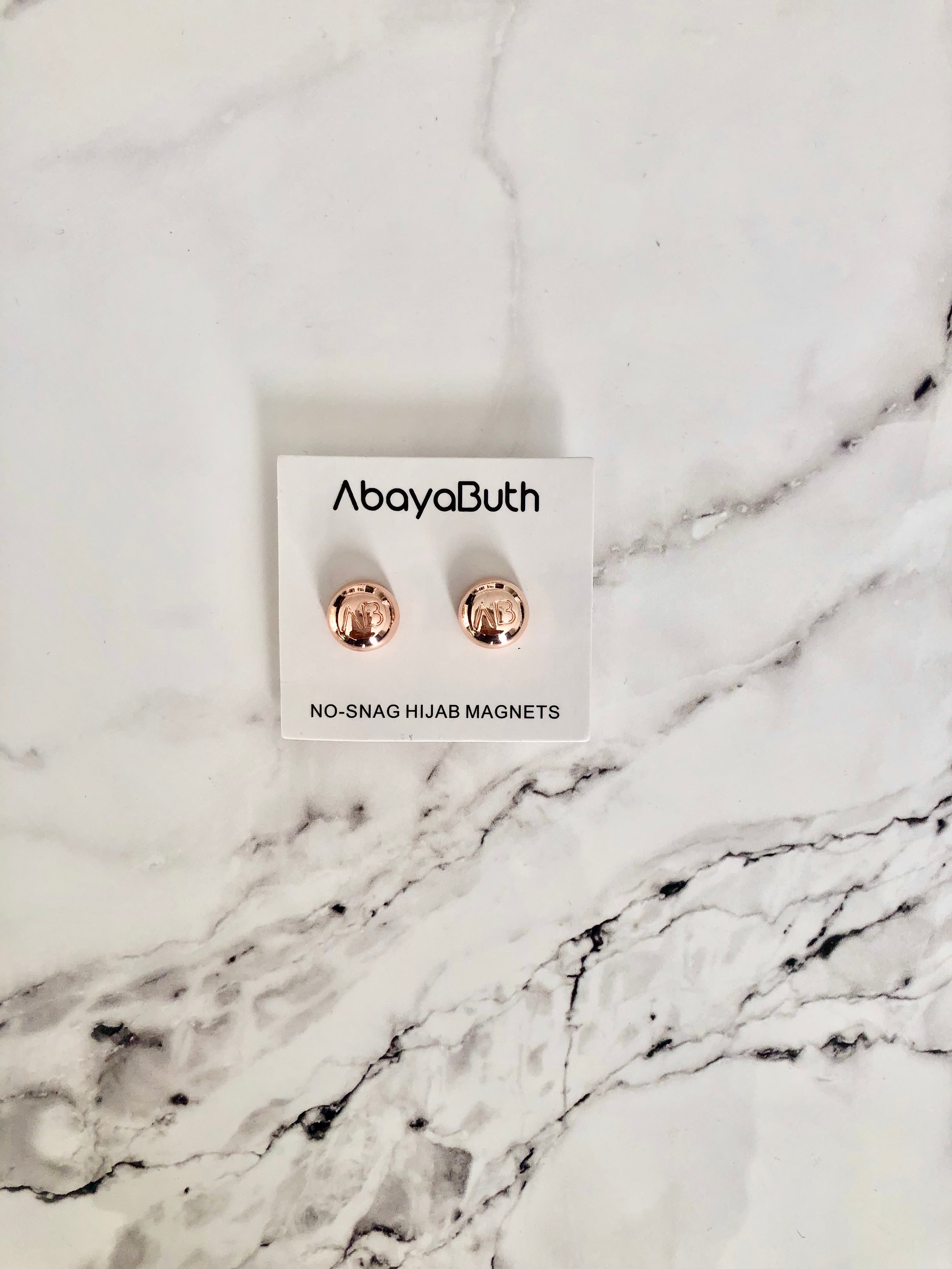 Lot de 2 Aimants Hijab Premium - Or Rose