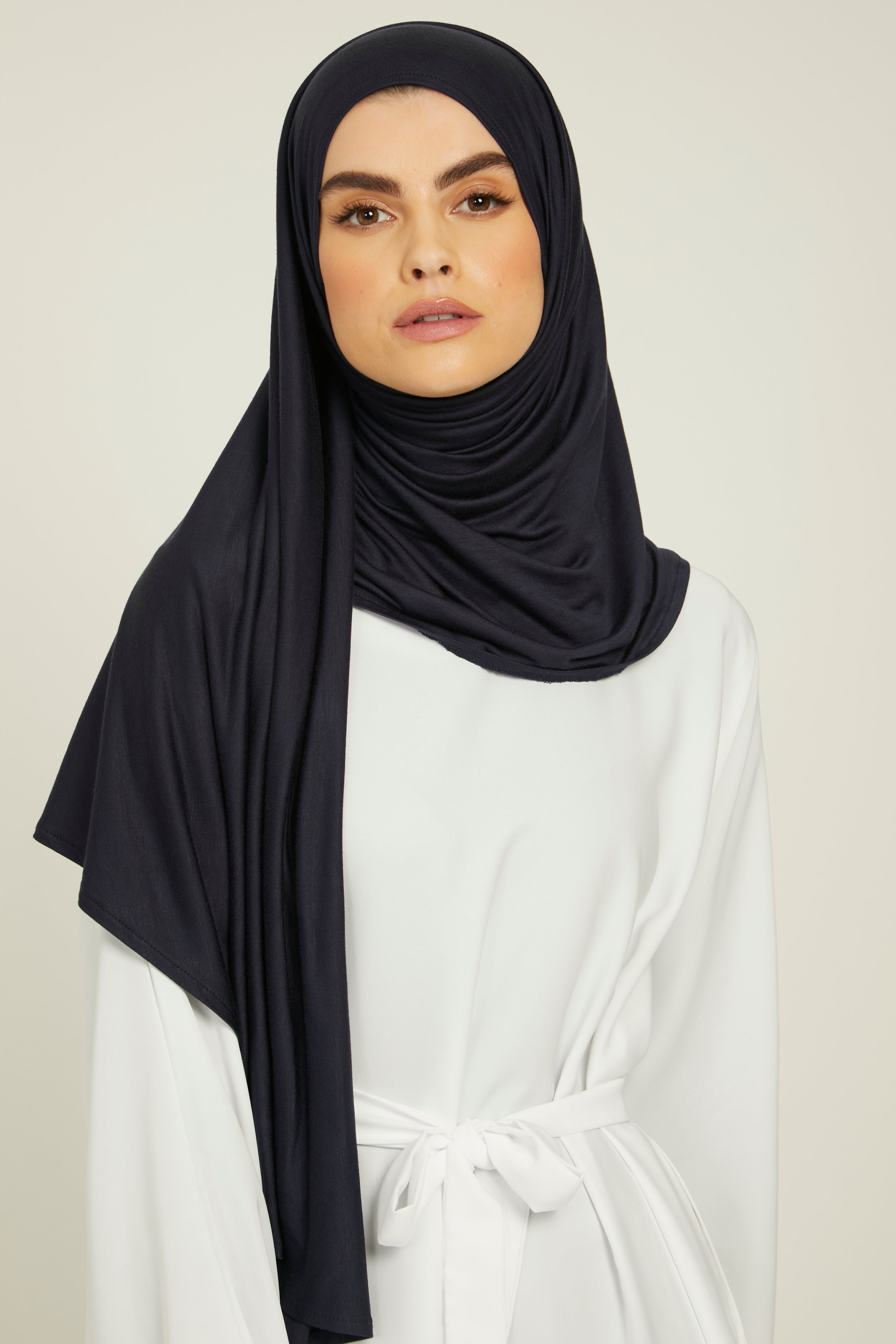 Hijab Jersey Instantané Premium - Marine