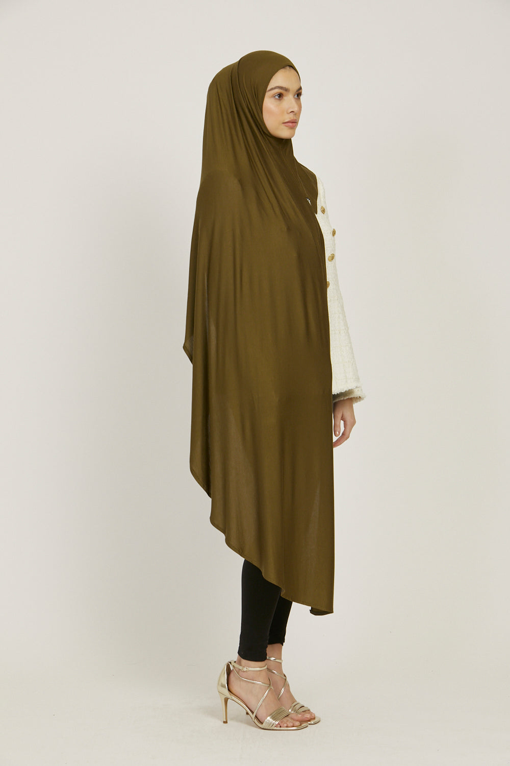 Hijab Jersey Instantané Premium - Olive