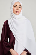Hijab Modal Froissé - Blanc