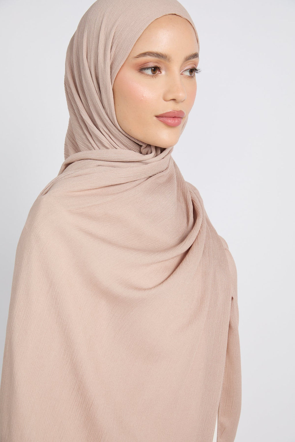 Hijab Modal Froissé Premium - Rose Vison