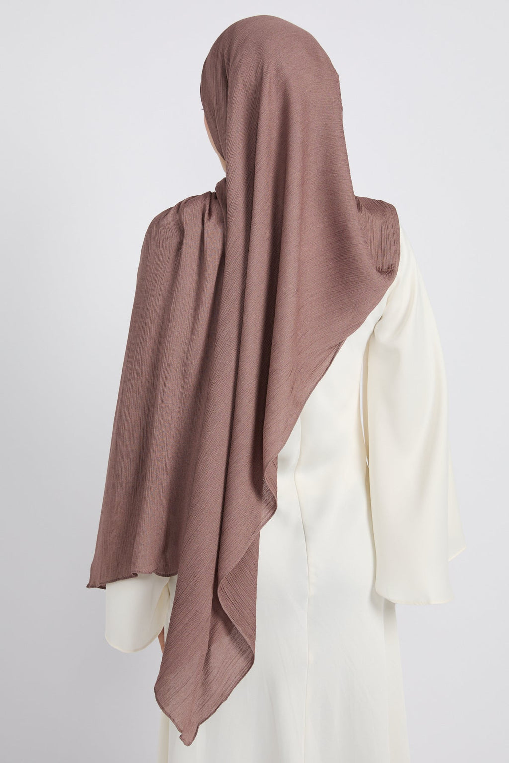 Hijab Modal Froissé Premium - Rose Cacao