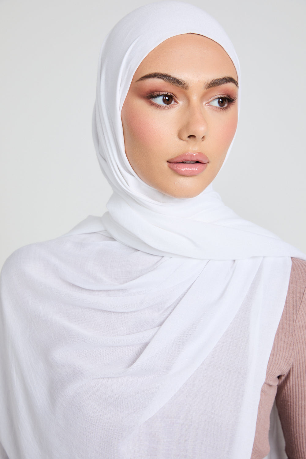 Hijab Maxi Modal Premium - Blanc