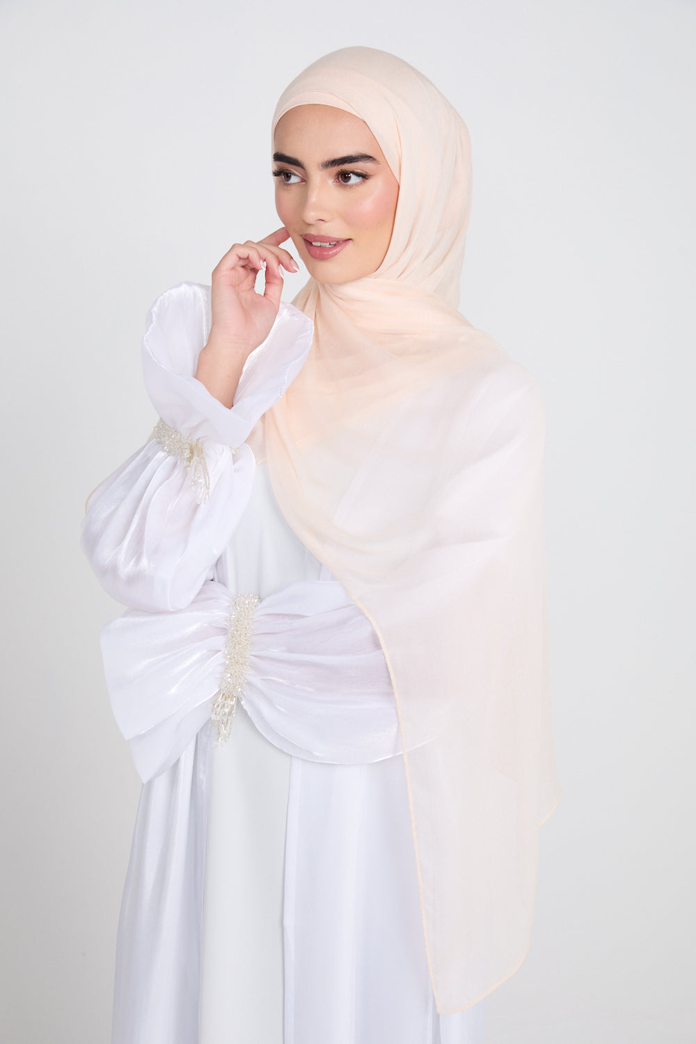 Hijab Modal Mat Premium - Parfaitement Pâle