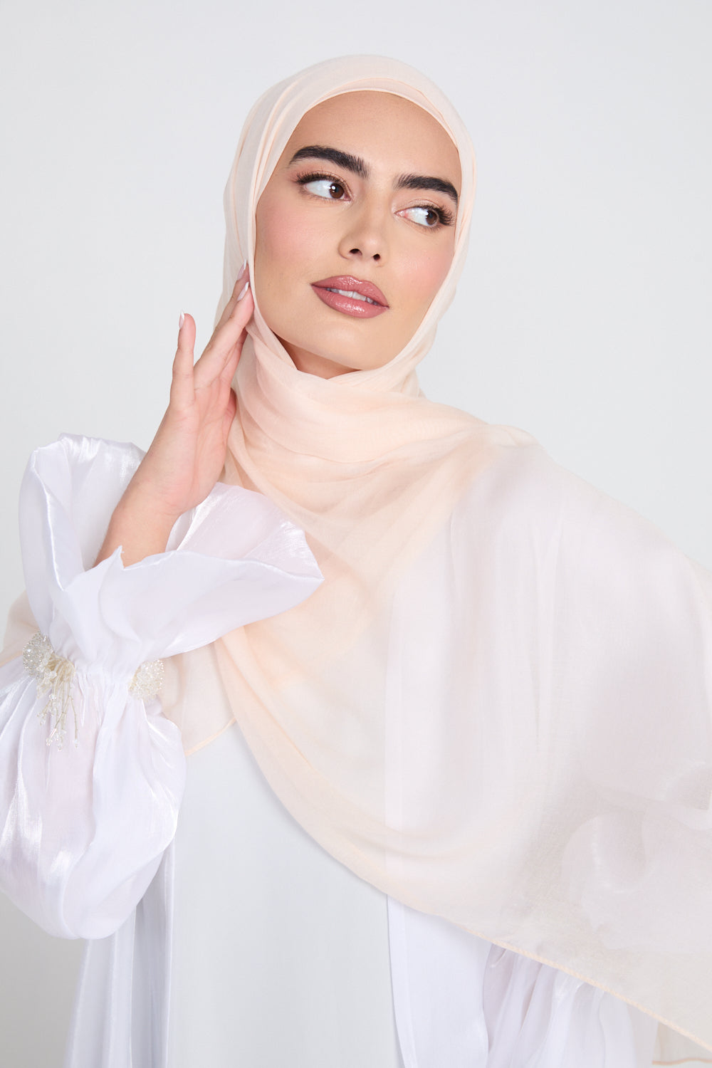 Hijab Modal Mat Premium - Parfaitement Pâle