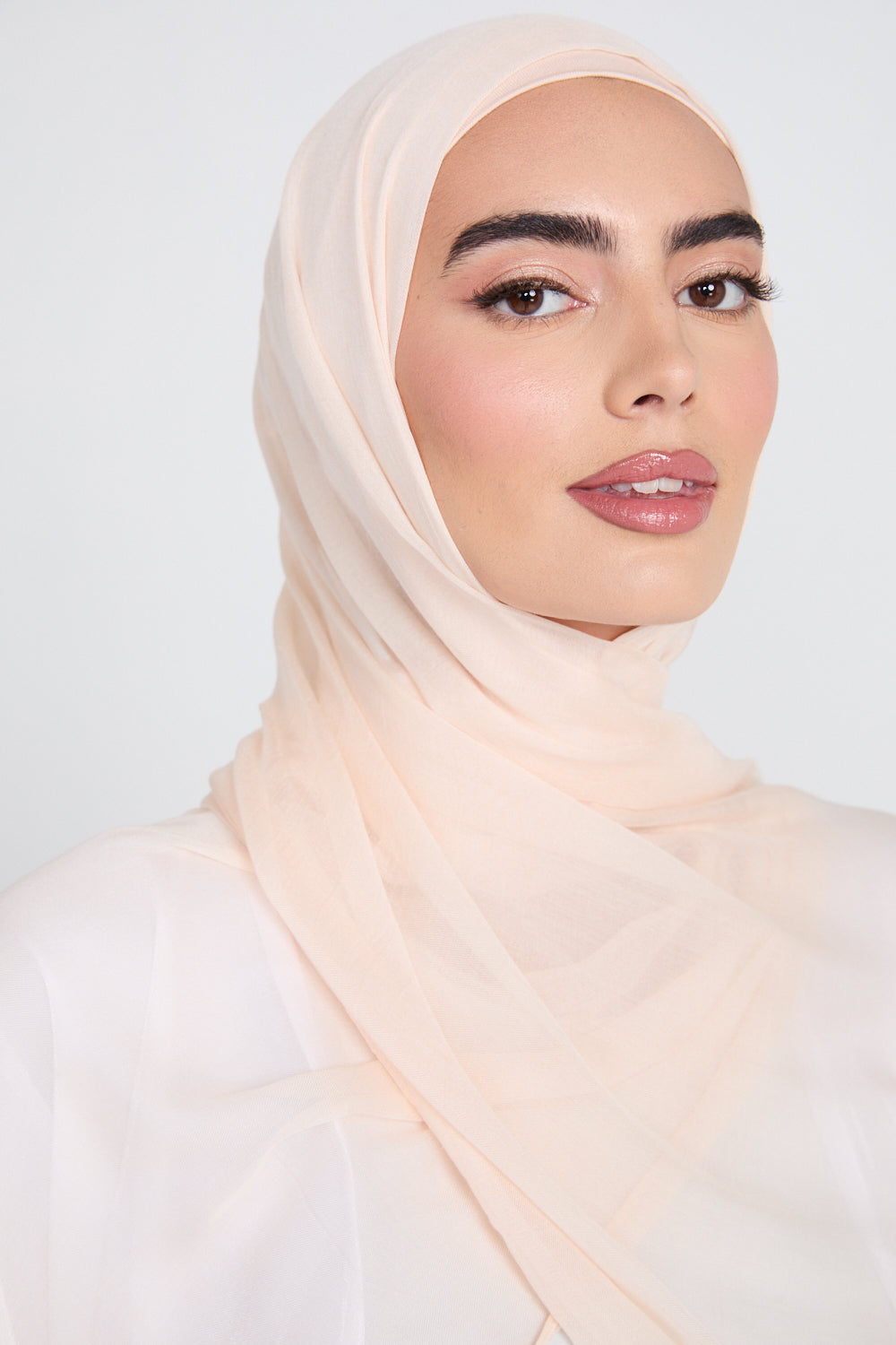 Hijab Modal Mat Premium - Parfaitement Pâle