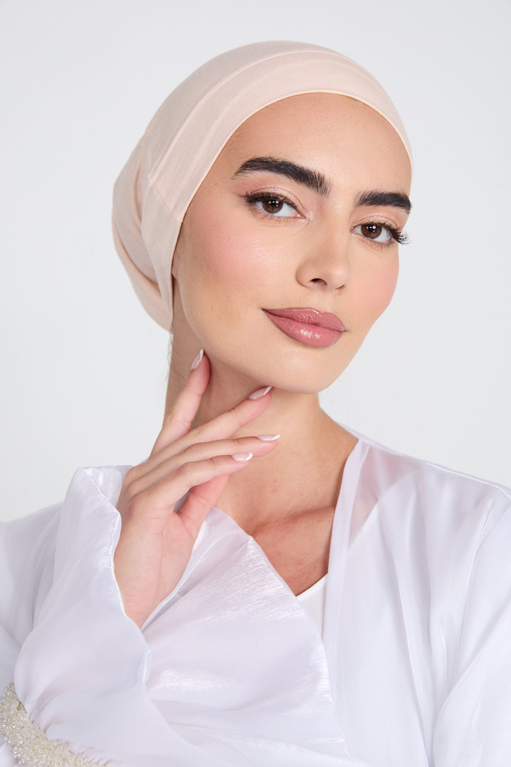 Hijab Modal Mat Premium - Parfaitement Pâle