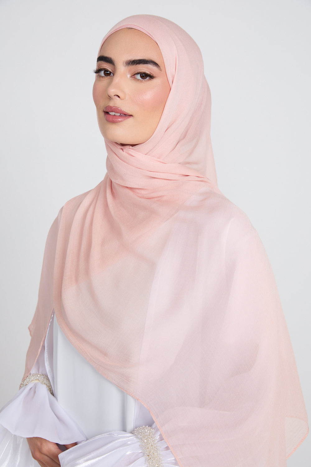 Hijab Modal Mat Premium - Rose Sépia