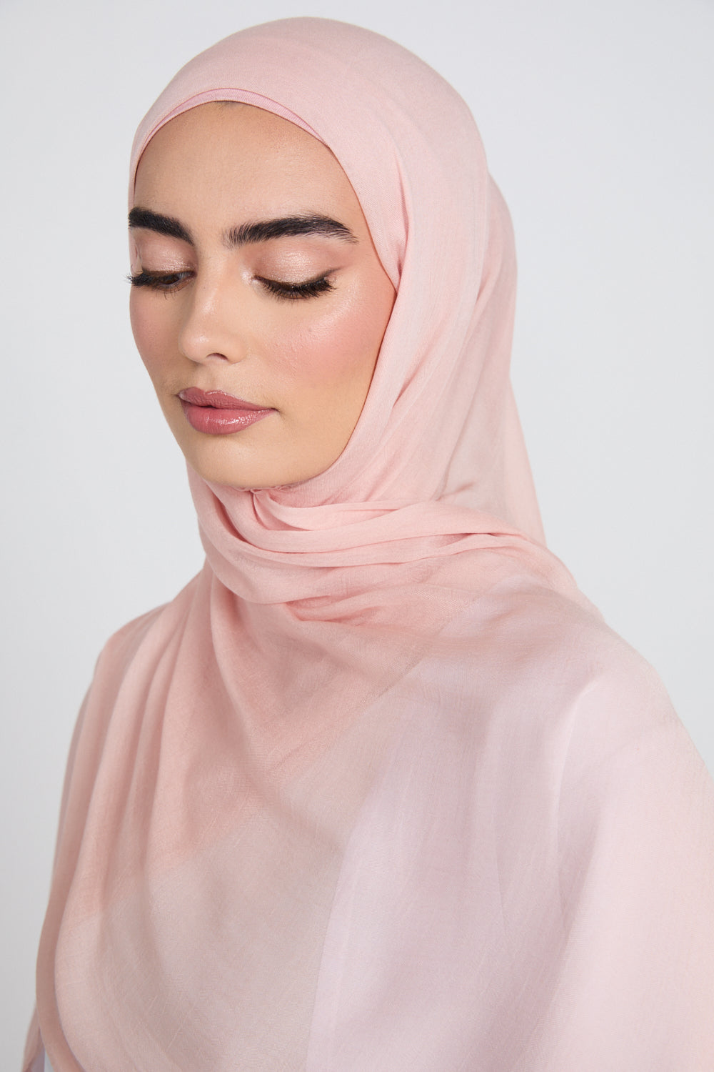 Hijab Modal Mat Premium - Rose Sépia