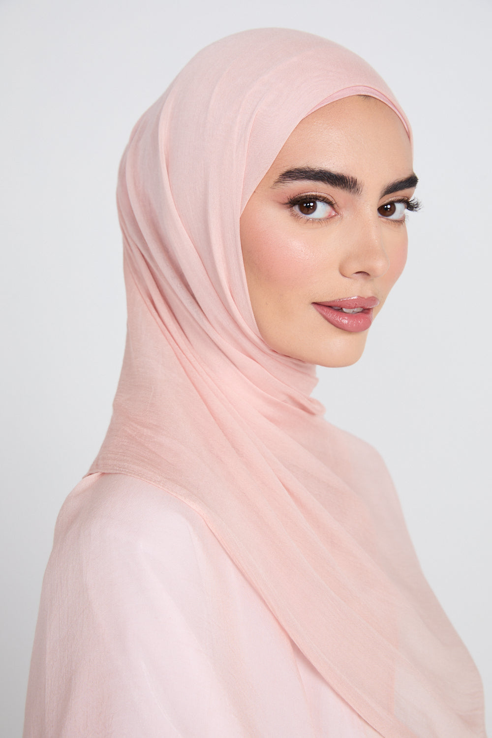 Hijab Modal Mat Premium - Rose Sépia