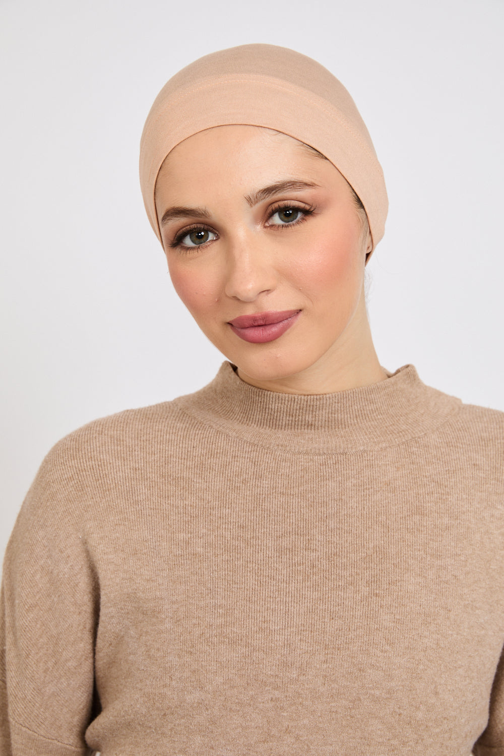 Hijab Modal Mat Premium - Taupe Clair