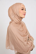 Hijab Modal Mat Premium - Taupe Clair