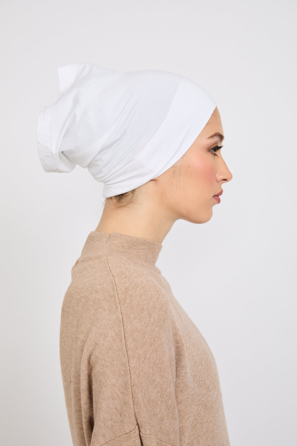 Hijab Modal Mat Premium - Blanc Lumineux