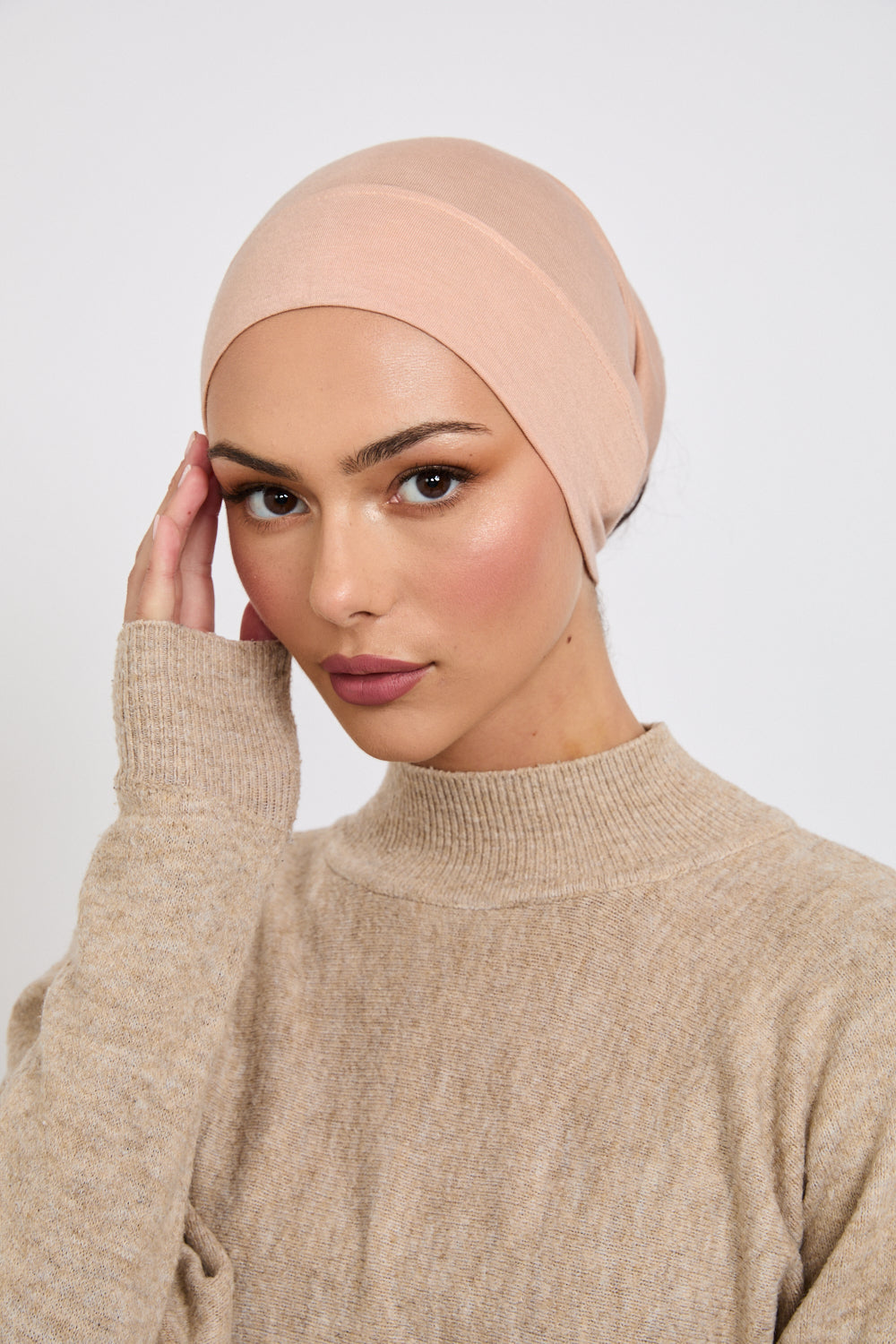 Hijab Modal Mat Premium - Poussière de Rose