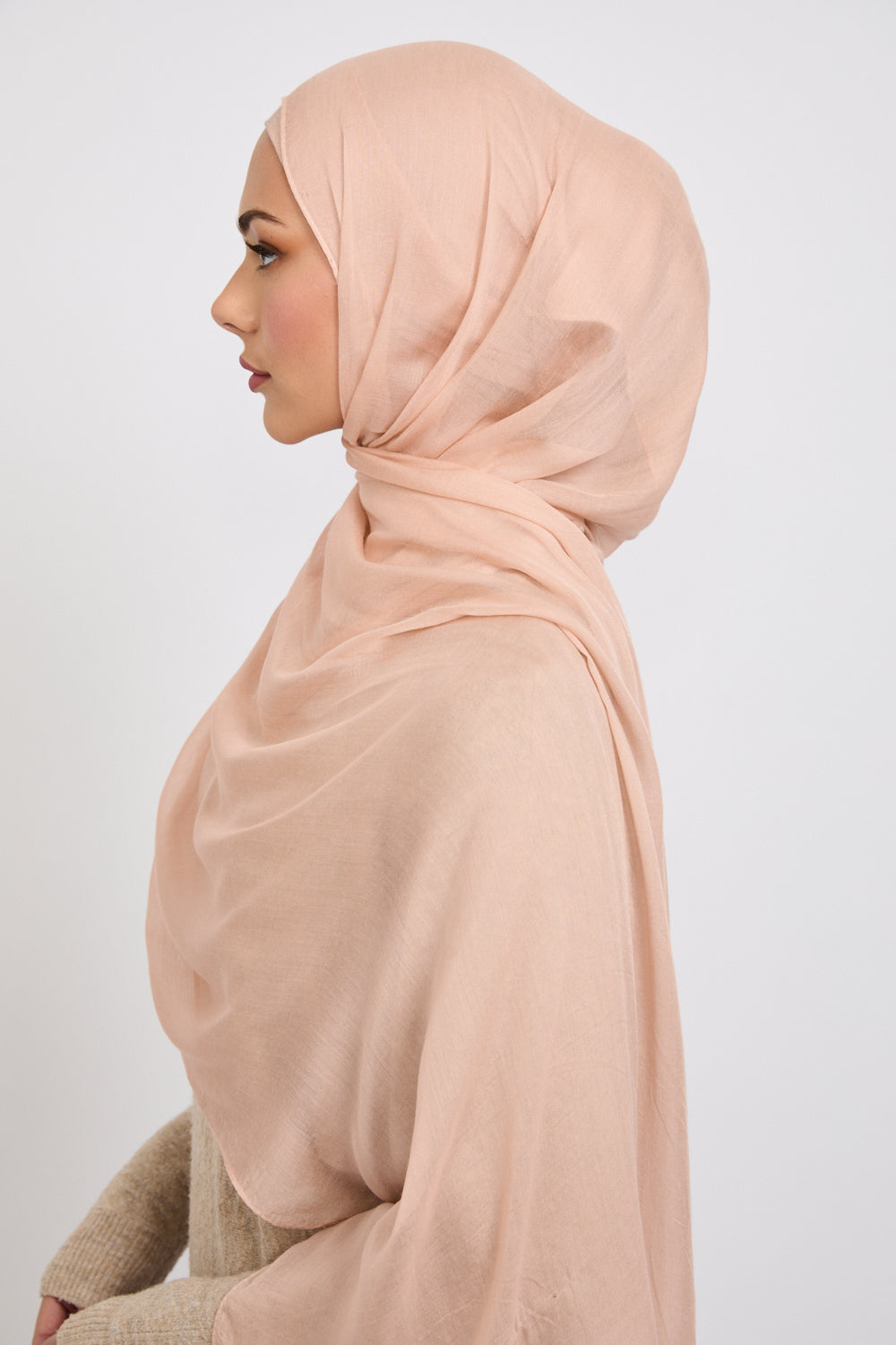 Hijab Modal Mat Premium - Poussière de Rose