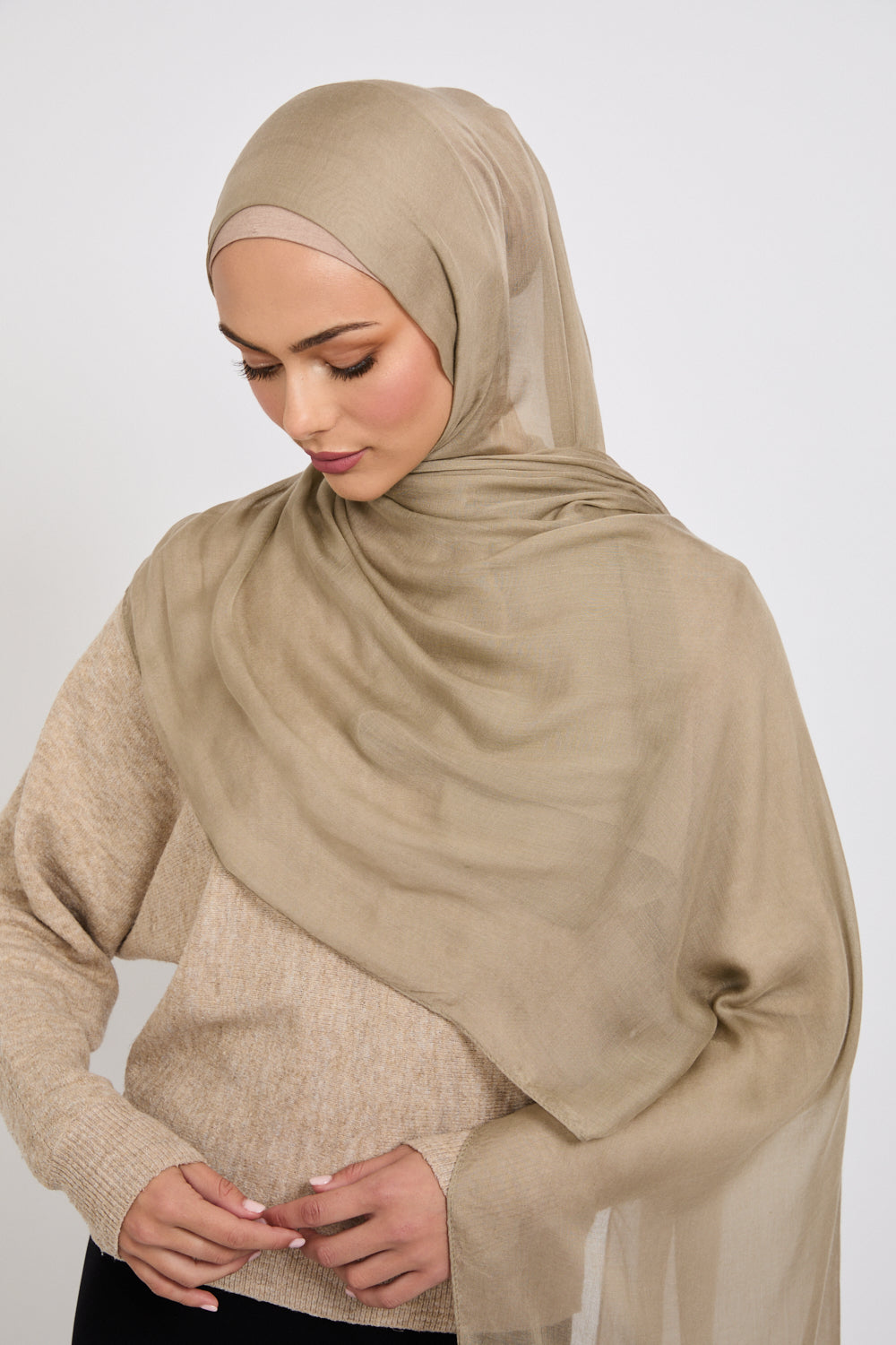 Hijab Modal Mat Premium - Brindille Hivernale